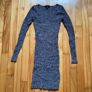 Dynamite Charcoal Long Sleeve Dress